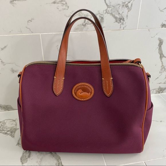 Dooney & Bourke Bags Dooney Bourke Olivia Nylon Satchel Maroon
